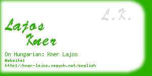 lajos kner business card